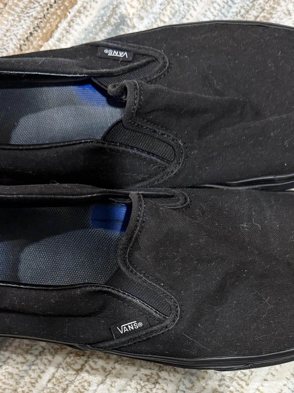 Vans Black Canvas Slip-On Men’s Loafers